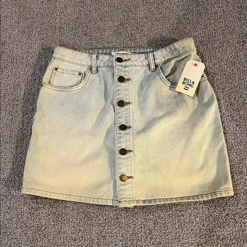 NWT Billabong Denim Mini Skirt